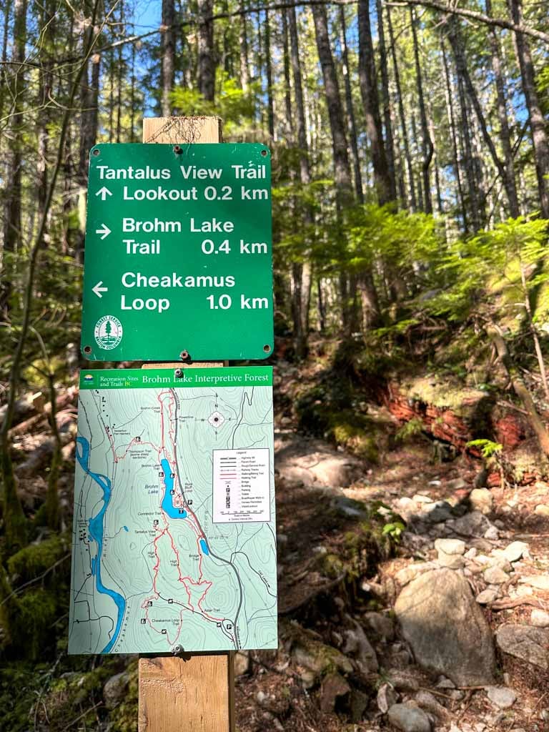 Trail sign at Brohm Lake