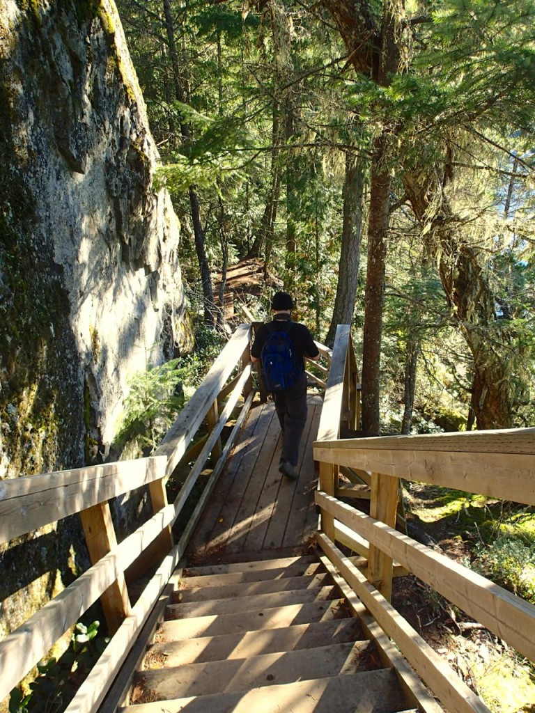 Brohm Lake trail stairs