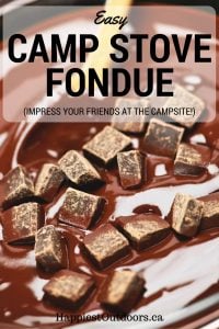 Easy Camp Stove Fondue. Use this simple recipe to impress your friends at the campsite. Camping recipes. Make fondue with camping. 
