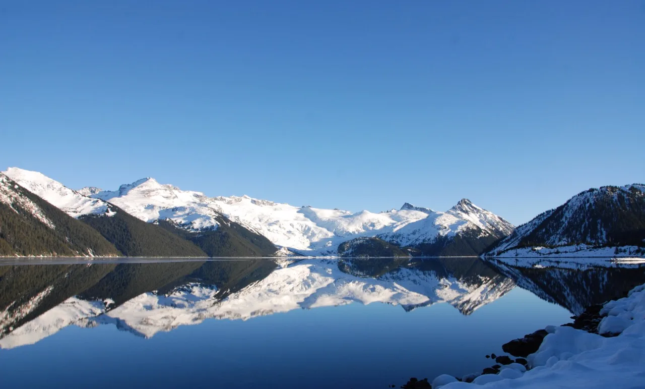 Winter reflections at Garibaldi Lake