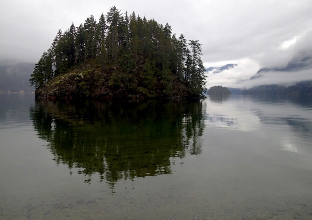Jug Island in Belcarra Regional Park. You can get to this Vancouver hike on transit