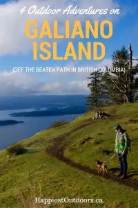 Four Laid Back Outdoor Adventures on Galiano Island. Hidden away in British Columbia's Southern Gulf Islands, Galiano Island is a quick ferry trip away from Vancouver or Victoria, but is still off the beaten path. There are lots of laid back hikes and bike-rides to discover on the island, with beautiful ocean views along the way.