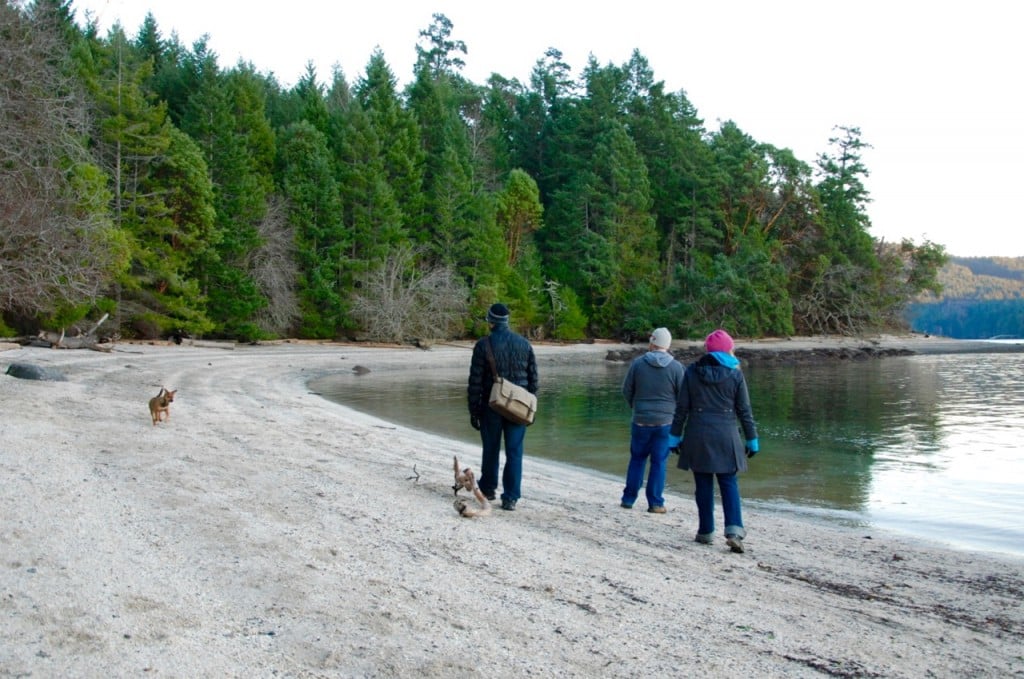 Beach walking at Montague Harbour Provincial Park in Galiano
