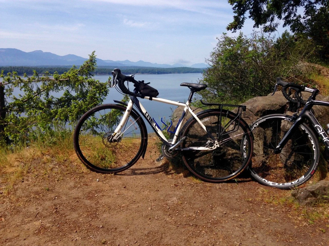 Bikes at Lover's Leap on Galiano Island