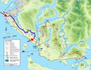 Sunshine Coast Trail map