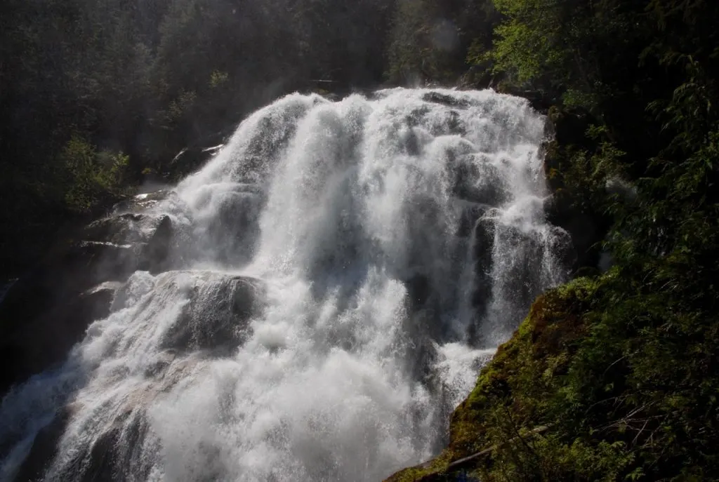The view of Crooked Falls in Squamish