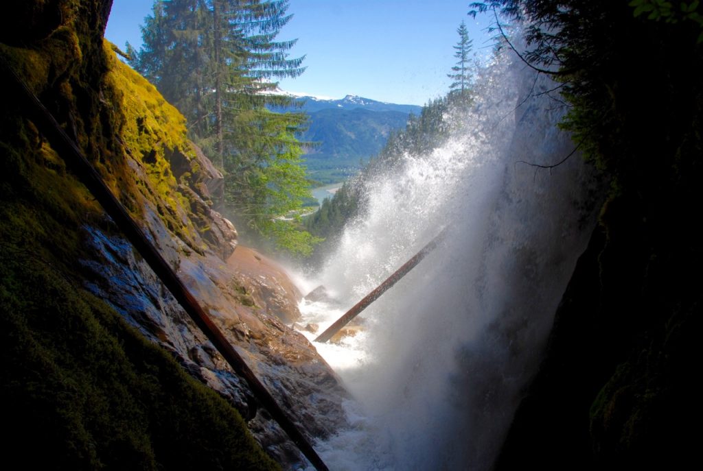 Crooked Falls in Squamish. Just one of over 40 waterfalls near Vancouver you can hike to.
