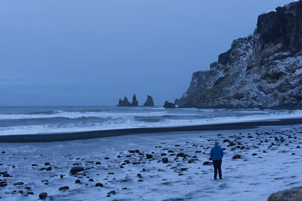 Pre-dawn light at Vik in winter in Iceland: 7 Things You Might Not Know About Winter in Iceland