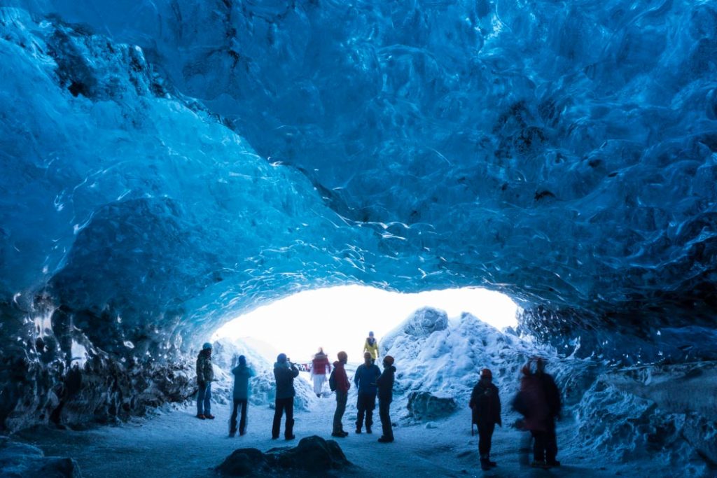 Crystal Ice Cave during winter in Iceland. A winter week in Iceland. Iceland in January. 35 Photos that will make you want to go to Iceland in winter.