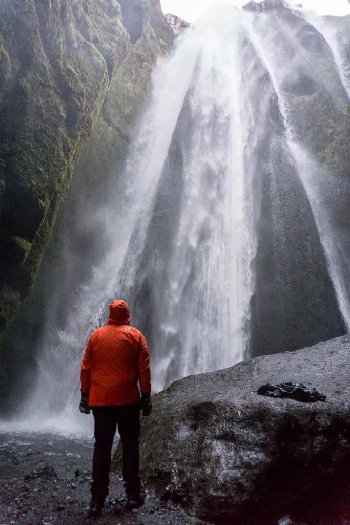 Gljúfrabúi waterfall in a cave in Iceland. A winter week in Iceland. Iceland in January. 35 Photos that will make you want to go to Iceland in winter.