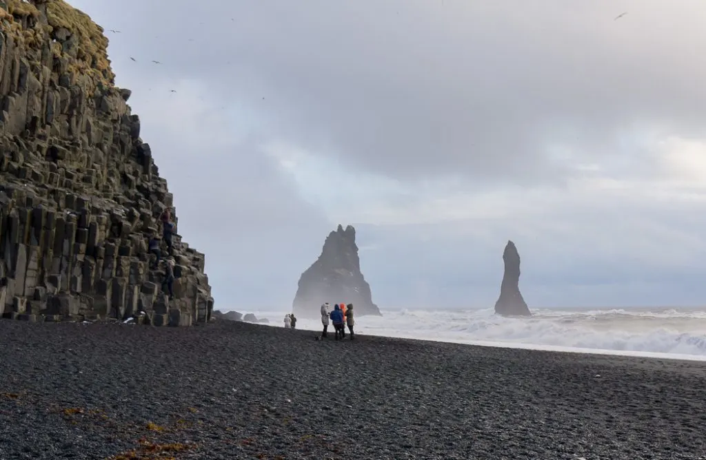 Reynisfjara black sand beach and columns. A winter week in Iceland. Iceland in January. 35 Photos that will make you want to go to Iceland in winter.