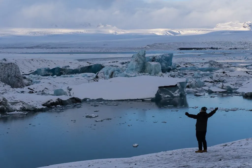 Jokulsarlon in winter. A winter week in Iceland. Iceland in January. 35 Photos that will make you want to go to Iceland in winter.