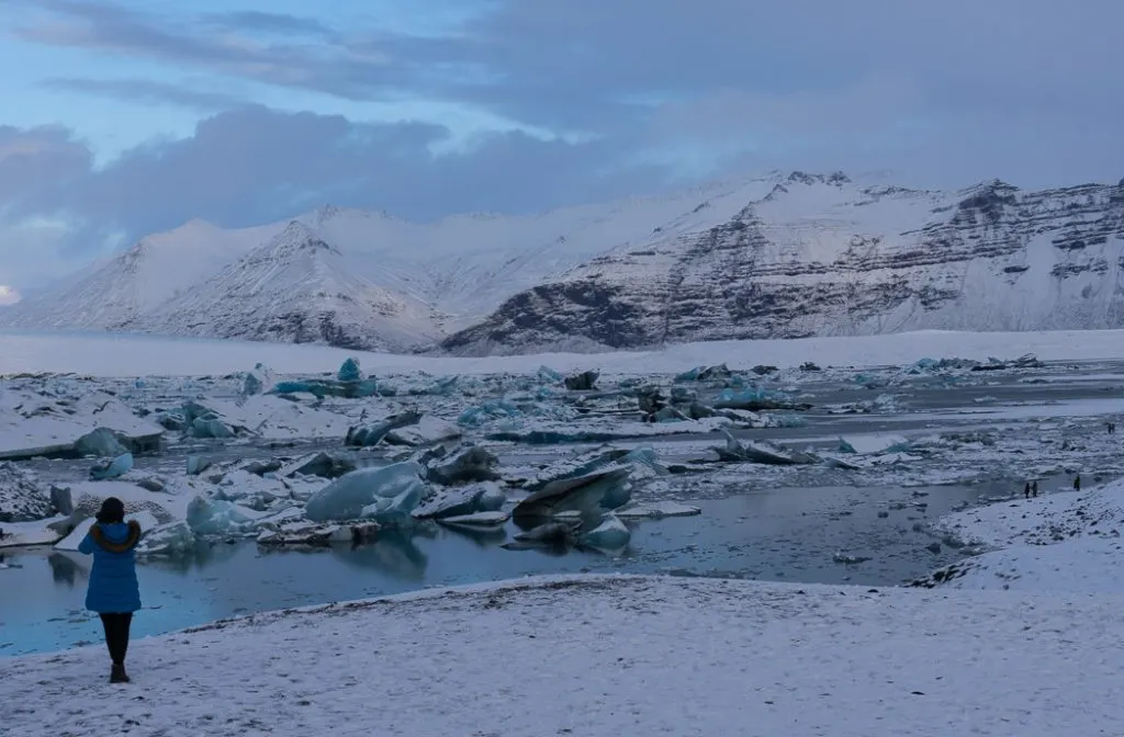 Jokulsarlon in winter. A winter week in Iceland. Iceland in January. 35 Photos that will make you want to go to Iceland in winter.