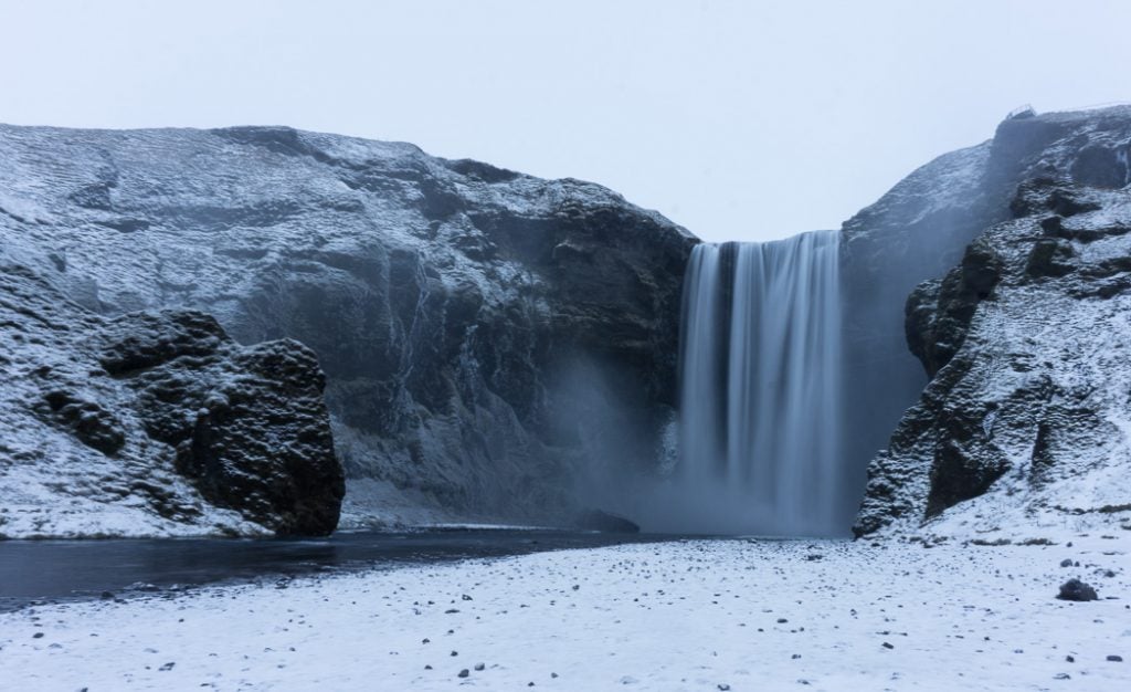 Skogafoss in winter. A winter week in Iceland. Iceland in January. 35 Photos that will make you want to go to Iceland in winter.