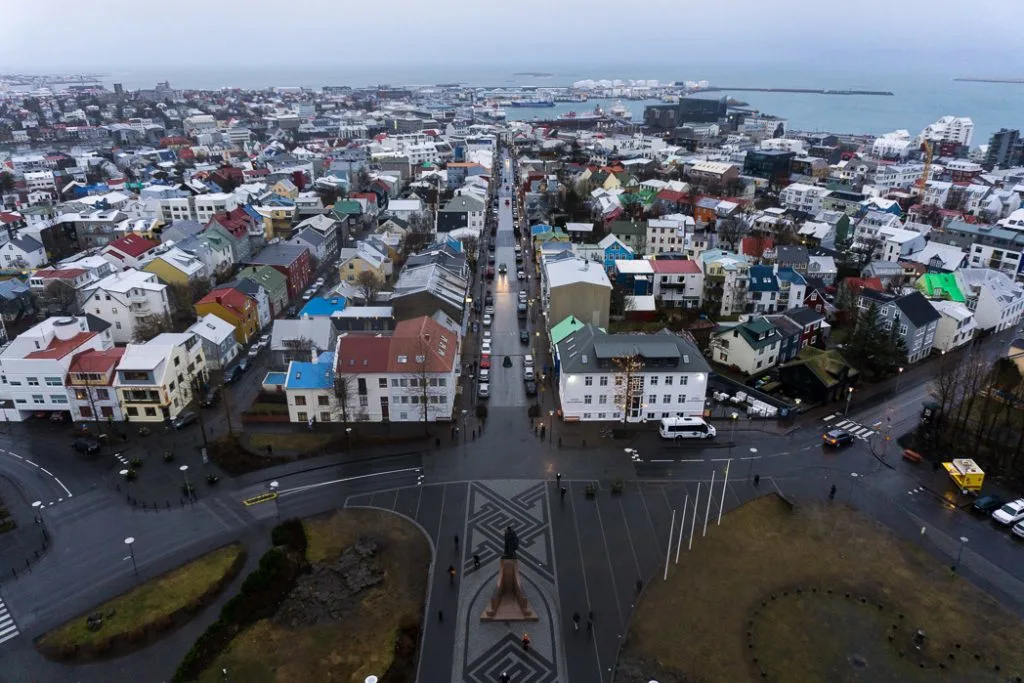 The view from Hallgrimskirkja. A winter week in Iceland. Iceland in January. 35 Photos that will make you want to go to Iceland in winter.