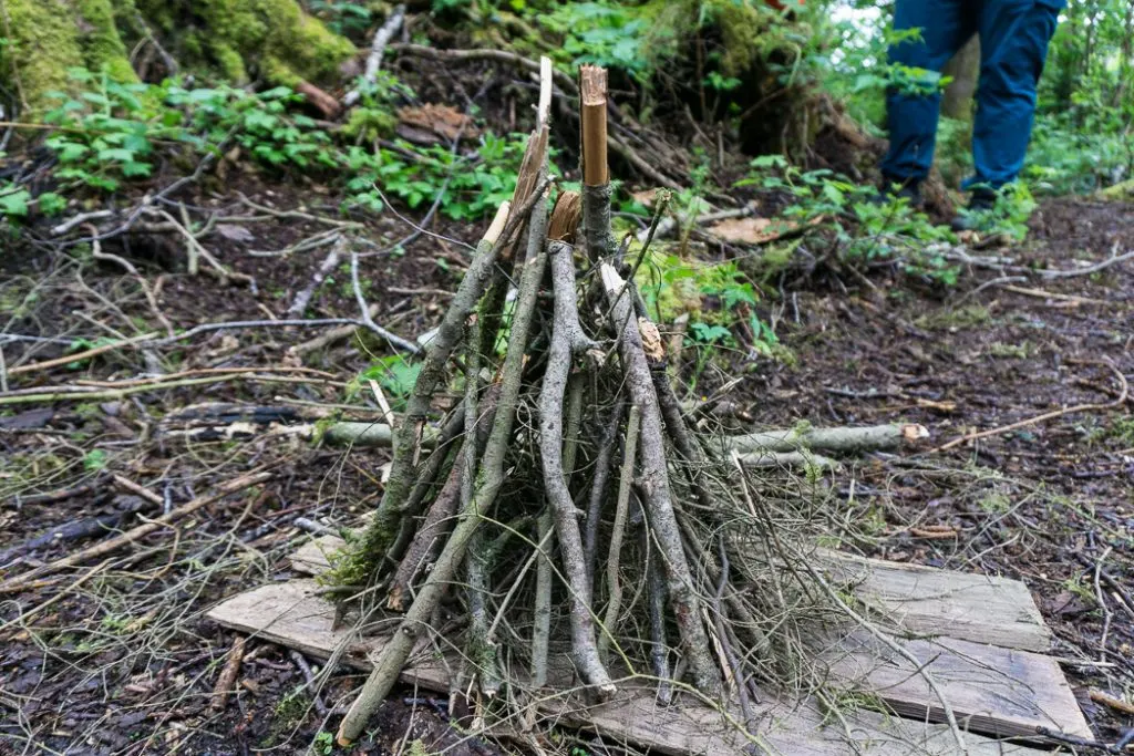 Learning to make fire in a wilderness survival course with Megan Hanacek and Carleigh Fairchild