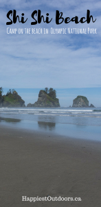 Camp on the beach at Shi Shi Beach in Olympic National Park. This 2 mile long sandy beach has the best beach camping... and it's only a 4 mile hike to get there.