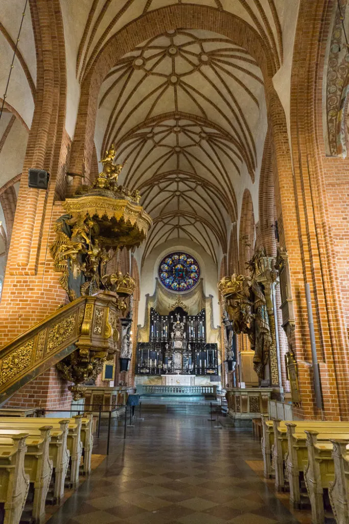 The interior of Storkyrkan Church in Stockholm. Visit it on the Ultimate Self-Guided Walking Tour of Stockholm.