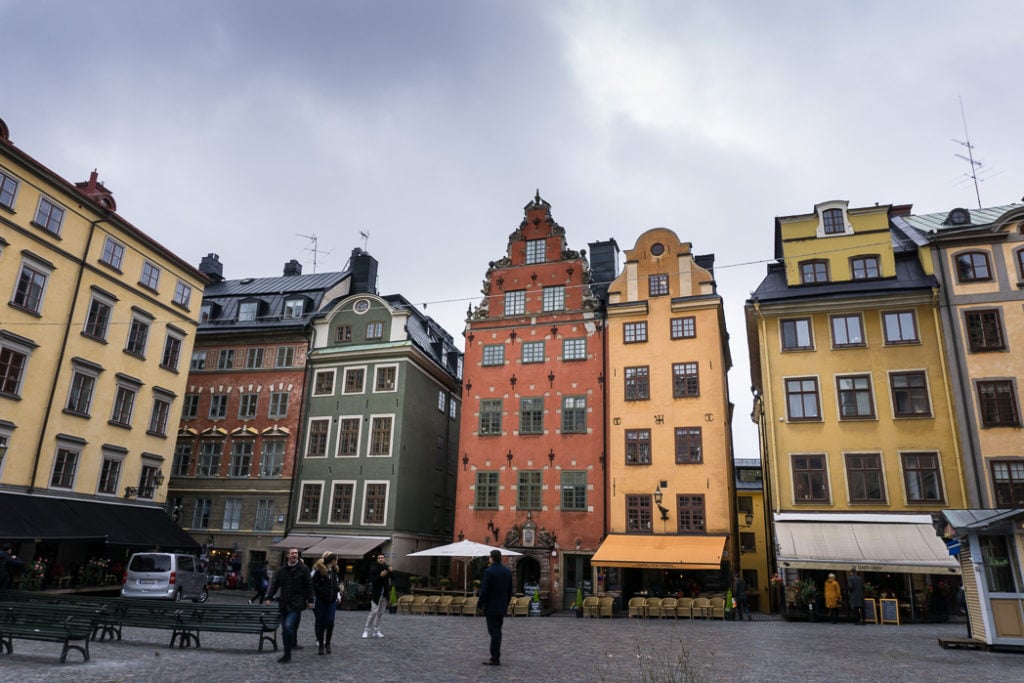 Stortorget Square in old town Stockholm. Visit it on the Ultimate Self-Guided Walking Tour of Stockholm.