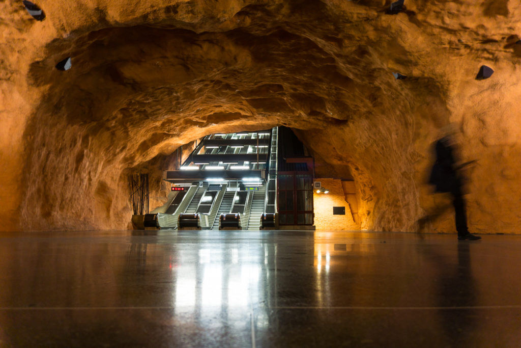 Radhuset Station in Stockholm's Tunnelbana subway system. 30 photos of Stockholm that will inspire you to visit.