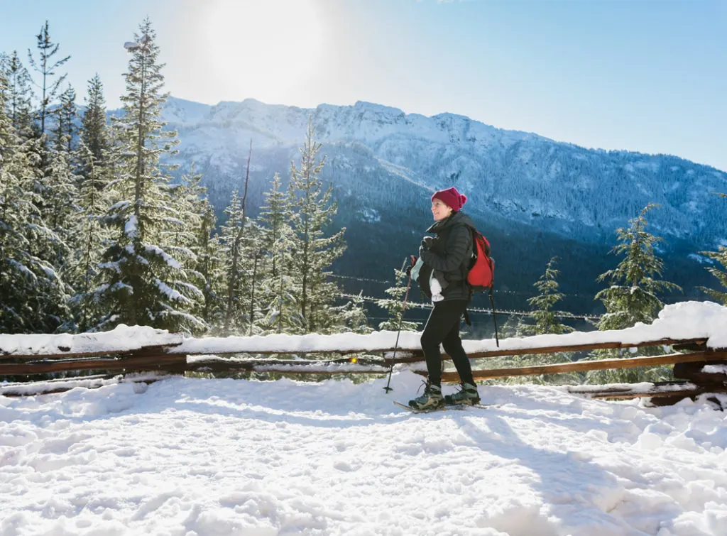 Snowshoeing on the Wonderland Lake Loop at the Sea to Sky Gondola in Squamish, BC. The Ultimate Guide to Snowshoeing in Squamish.
