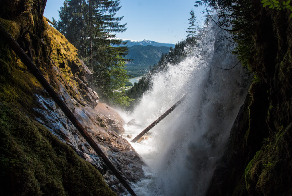 Crooked Falls in Squamish, one of over 100 snow-free hikes in Vancouver that you can hike all year long.