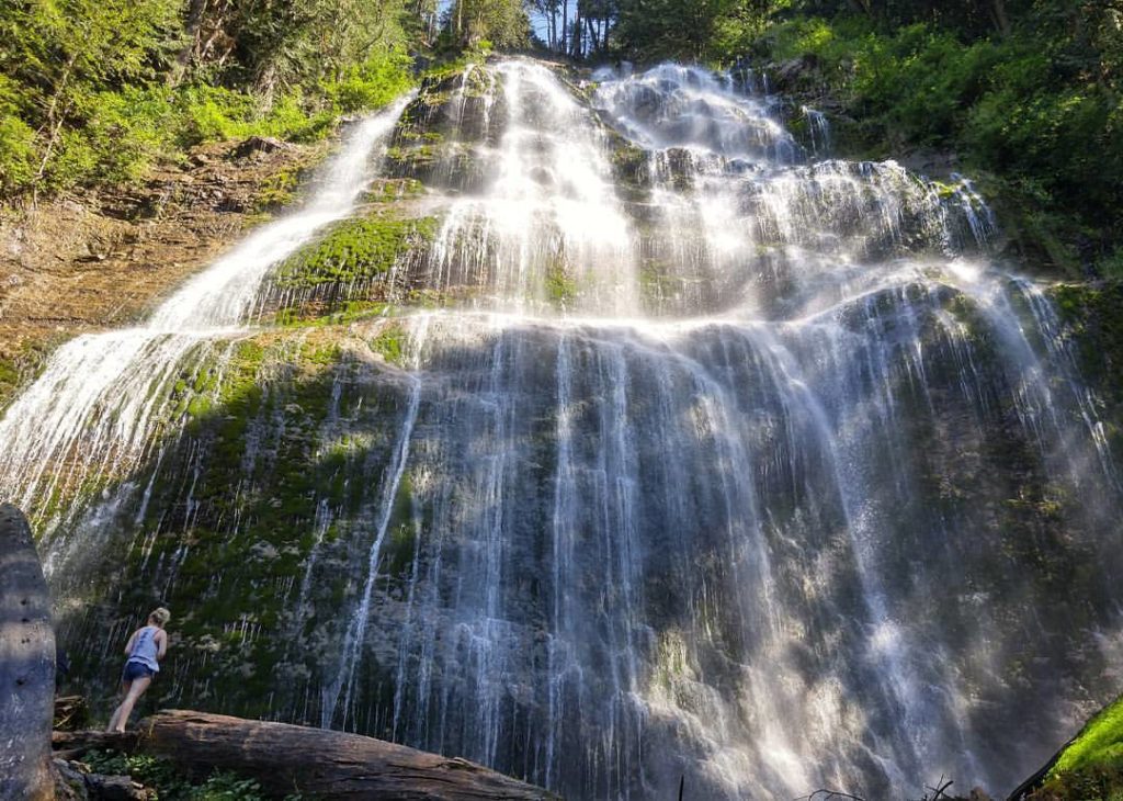 Bridal Veil Falls near Chilliwack, one of over 100 snow-free hikes in Vancouver that you can hike all year long.