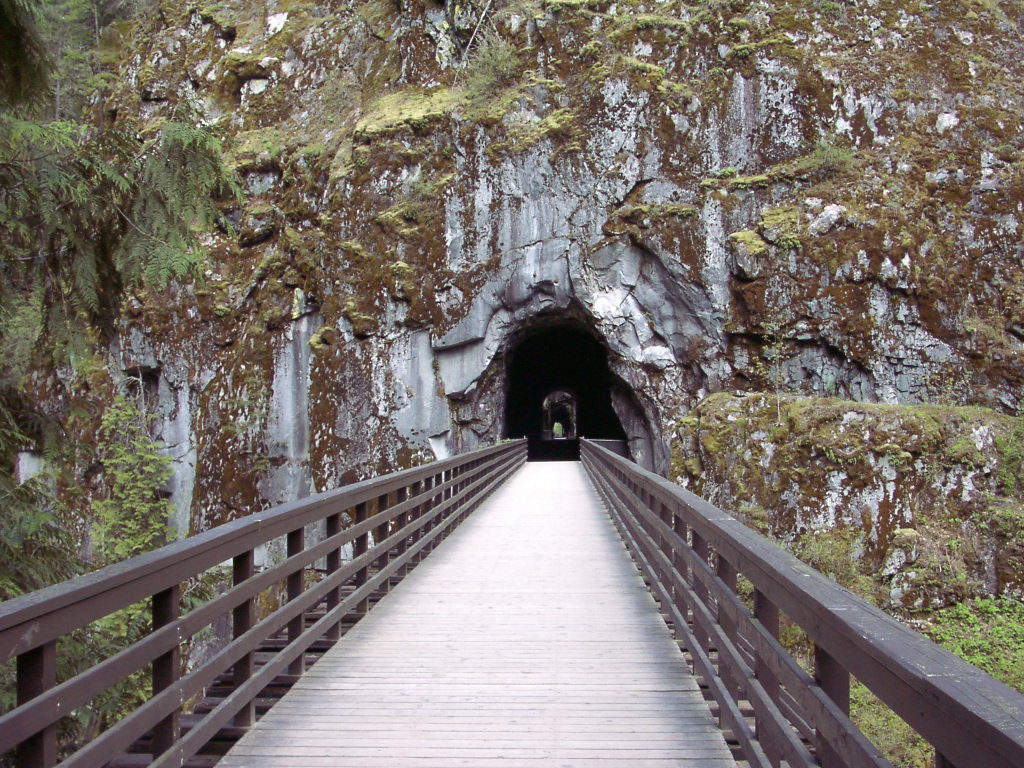 An abandoned train tunnel at the Othello Tunnels near Hope. Just one of 15 unusual hikes near Vancouver.