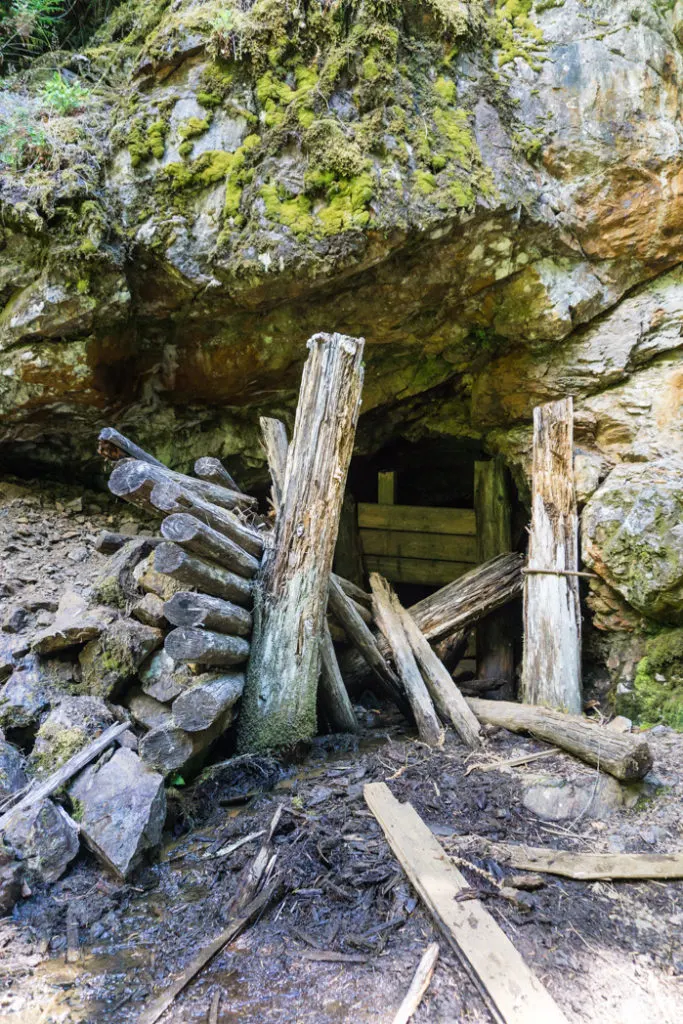 An abandoned mine shaft along the Skagit River Trail in Manning Provincial Park. Just one of 15 unusual hikes near Vancouver.