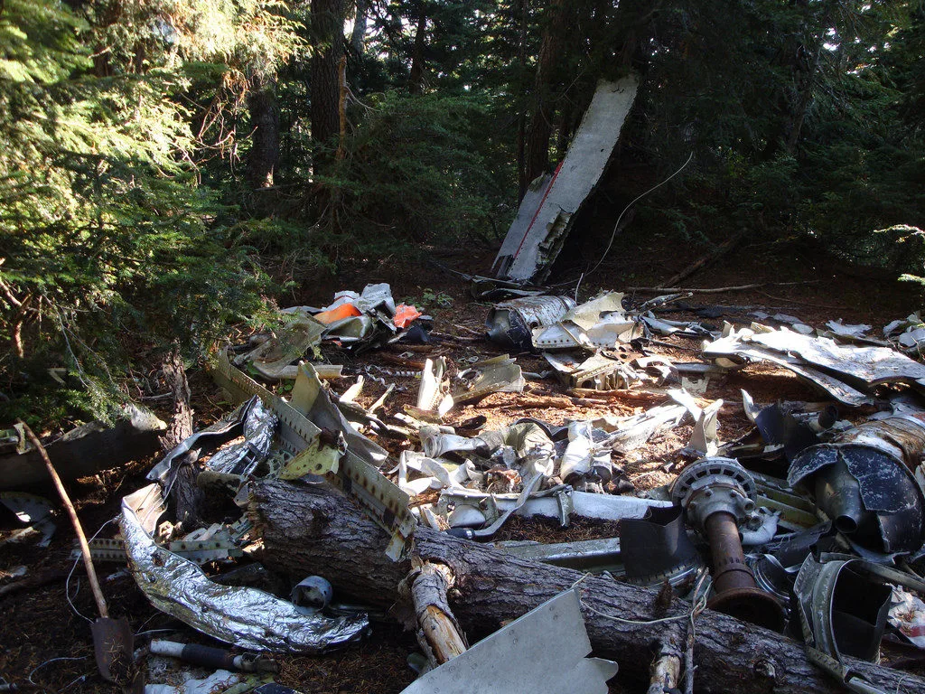 Plane crash wreckage on Mount Strachan at Cypress Mountain in West Vancouver. Just one of 15 unusual hikes near Vancouver.