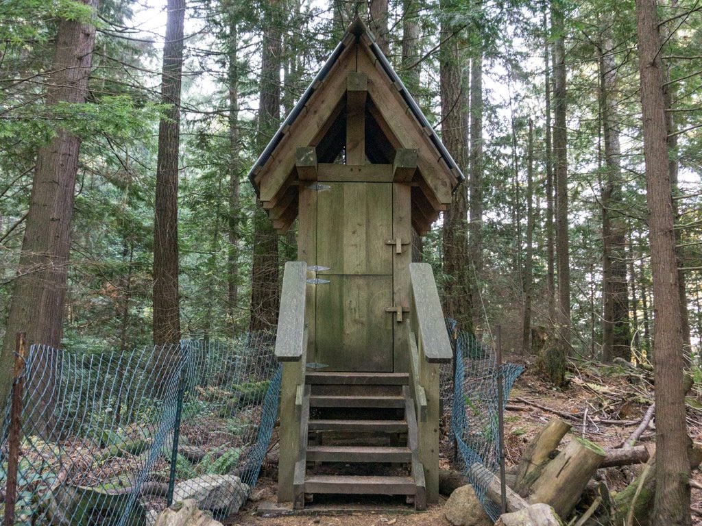 The outhouse at Whyte Lake in West Vancouver