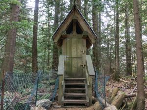 The outhouse at Whyte Lake in West Vancouver