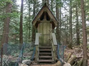 The outhouse at Whyte Lake in West Vancouver