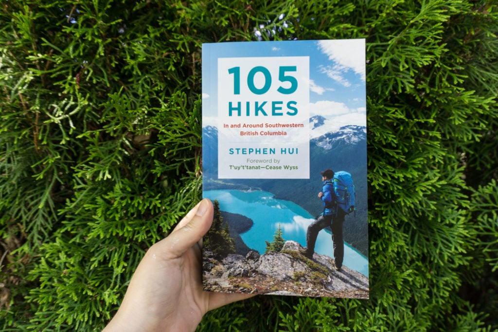 A brand new copy of 105 Hikes. Learn about the history of hiking guide books in BC from the 1st edition of 103 hikes in 1973 to the new 105 Hikes in and Around Southwestern British Columbia, published in 2018.
