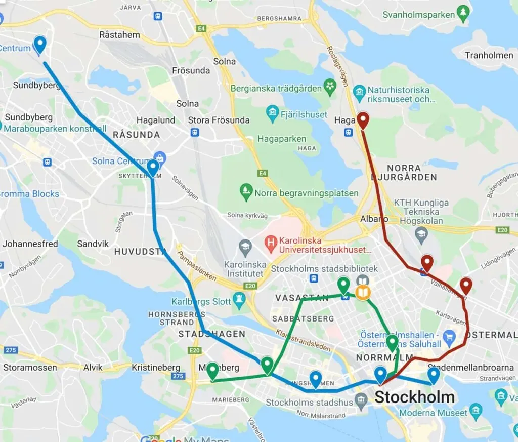 Stockholm Subway Art Map
