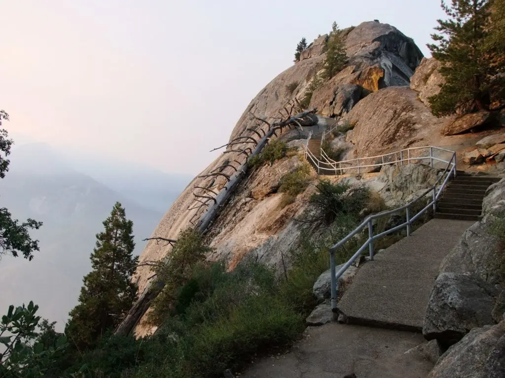 Exploring the trails at Moro Rock in Sequoia National Park - just one of many things to do in Sequoia and Kings Canyon National Parks.