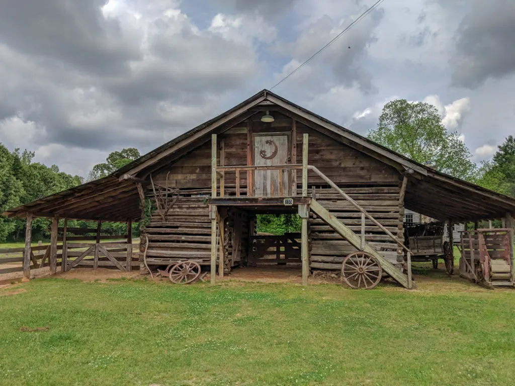 One of the historic buildings at French Camp on the Natchez Trace. Learn how to cycle tour the Natchez Trace Parkway in this detailed guide.