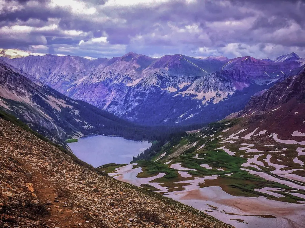 Snowmass Lake near Aspen. One of the best lake hikes in Colorado.