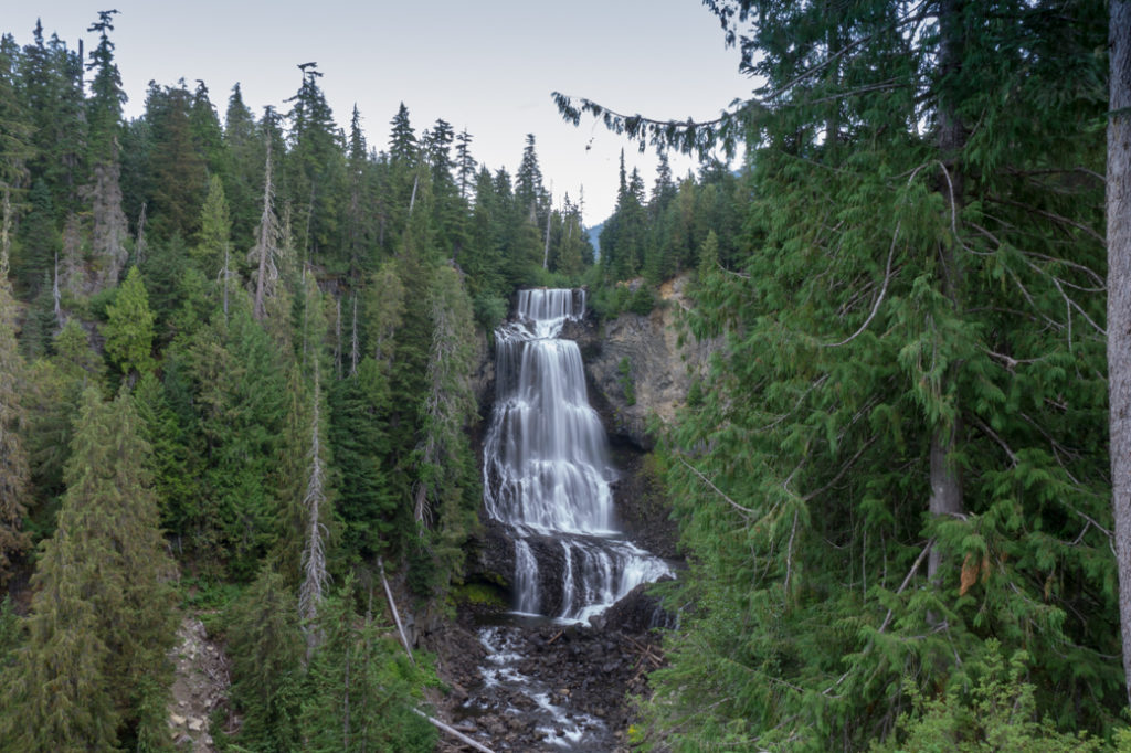 Alexander Falls near Whistler, BC. Just one of over 40 waterfalls near Vancouver you can hike to.