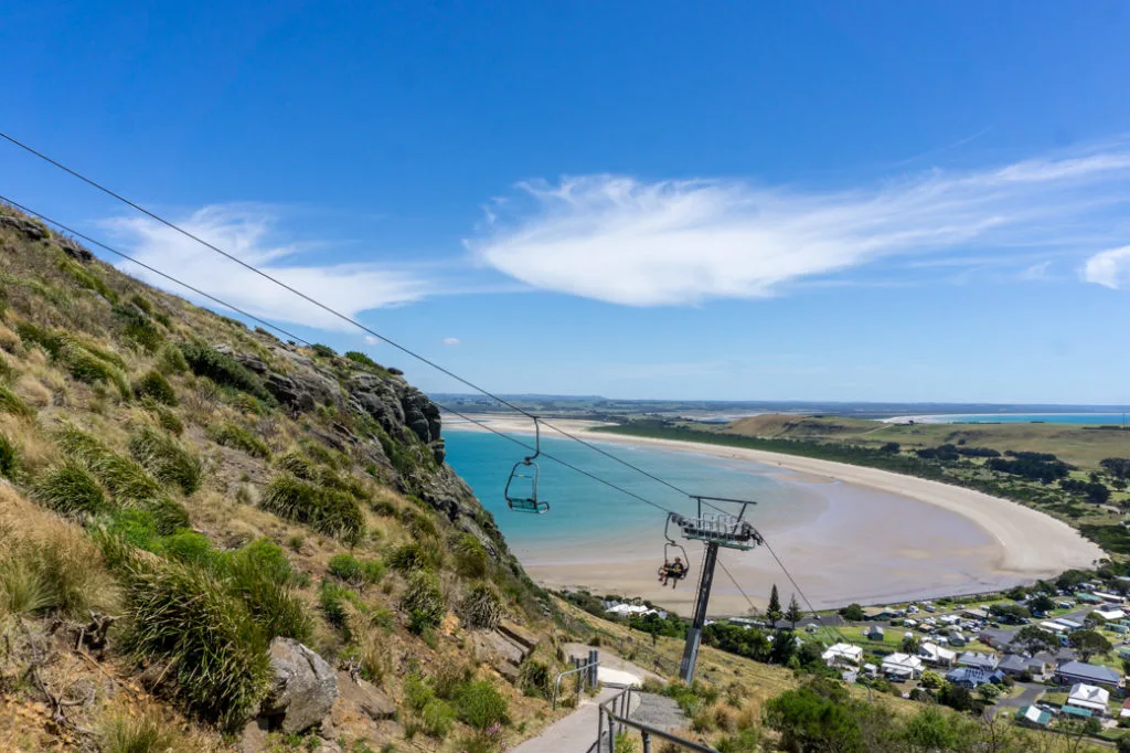 The chairlift to the top of the Nut in the town of Stanley, Tasmania. Just one of over 40 things to do in Devonport and Tasmania's North West.