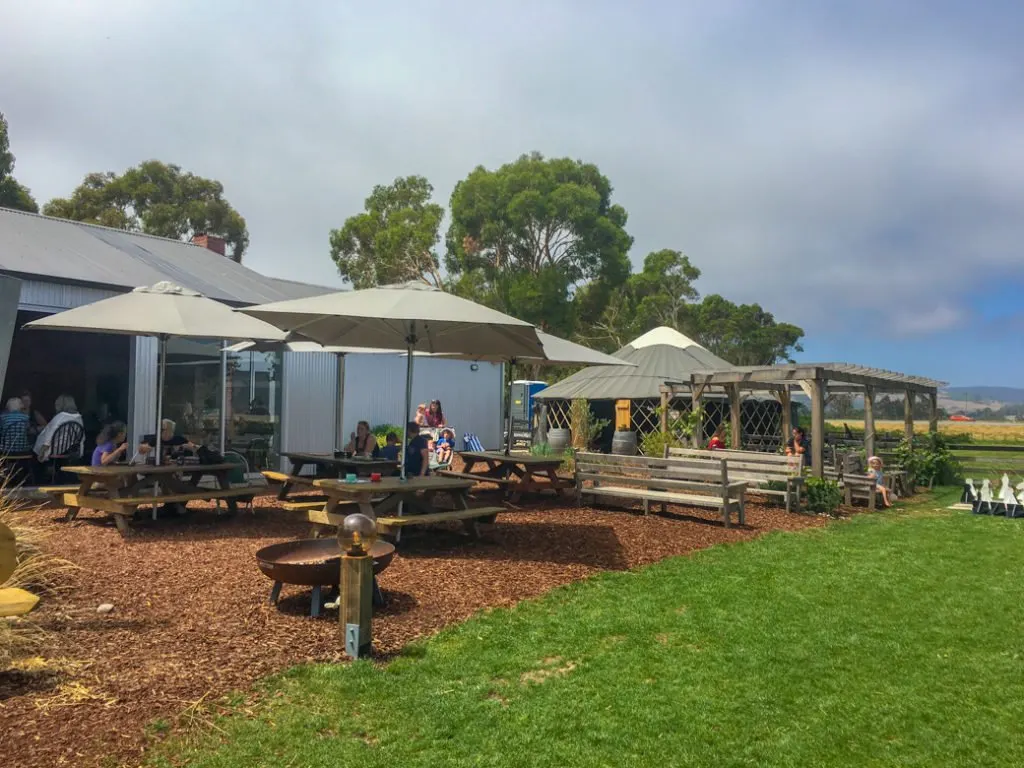 Outdoor cafe at Turners Beach Berry Patch in Devonport, Tasmania. Just one of over 40 things to do in Devonport and Tasmania's North West.