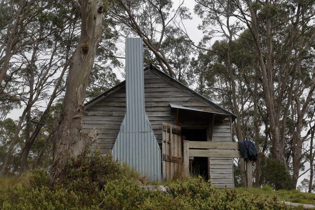 Old Pelion hut is a short side trip from the Overland Track