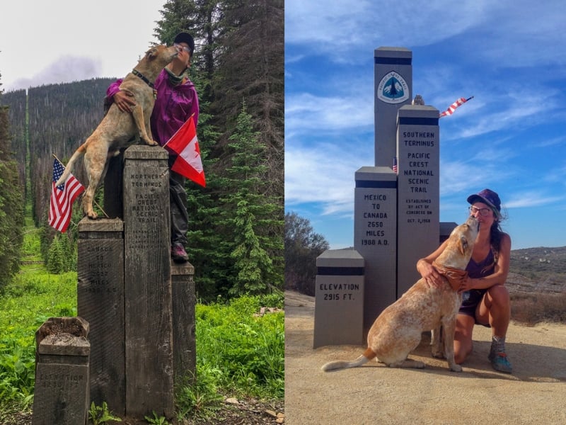 Amanda and Frank starting and finishing the Pacific Crest Trail. Learn how to Leave No Trace with dogs.