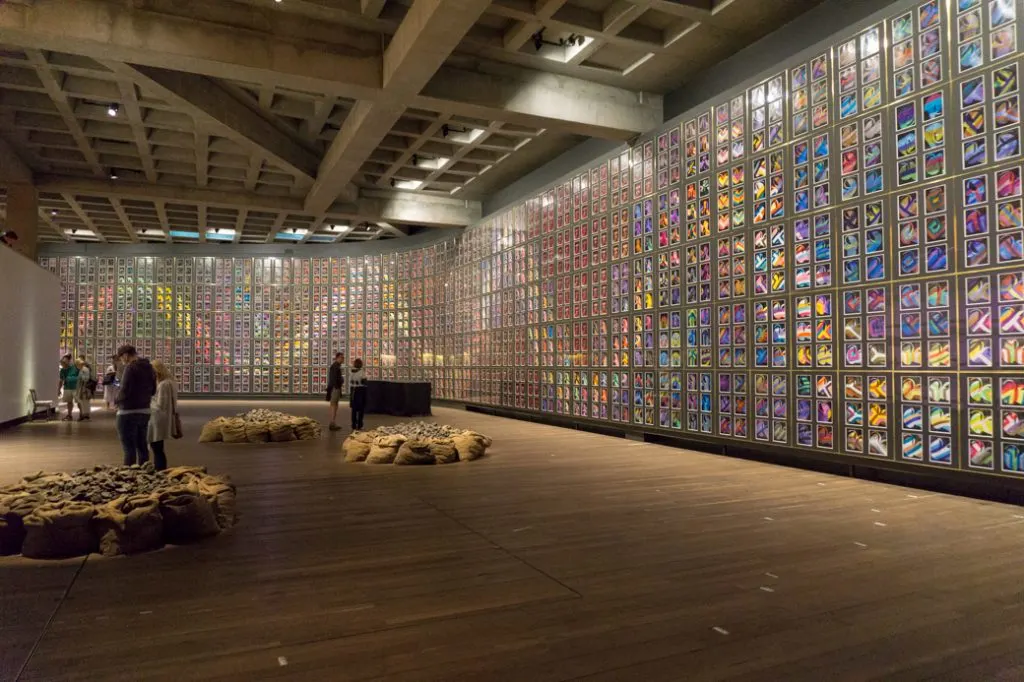 The mural "Snake" by Sidney Nolan at MONA in Hobart, Tasmania