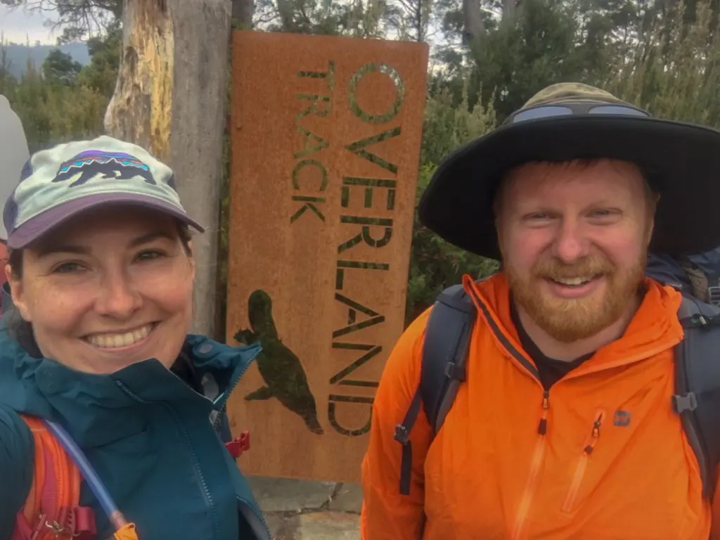 The sign at the end of the Overland Track at Cynthia Bay on Lake St Clair