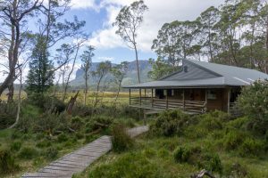 Pelion Hut on the Overland Track. One of the Overland Track huts open to self-guided walkers.