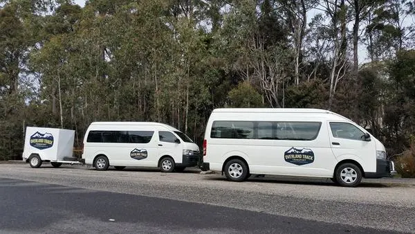 Shuttle buses are just one type of Overland Track transport to get to and from the trail.