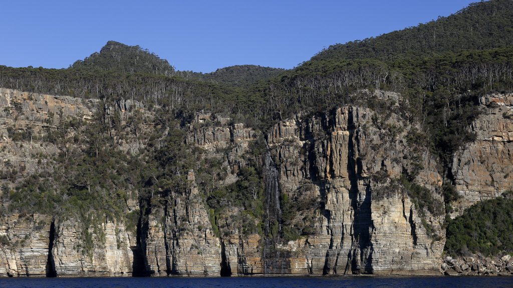 Waterfall Bay on the Tasman Peninsula in Tasmania, Australia
