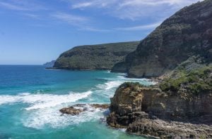 Maingon Bay Lookout near Remarkable Cave on the Tasman Peninsula in Tasmania, Australia