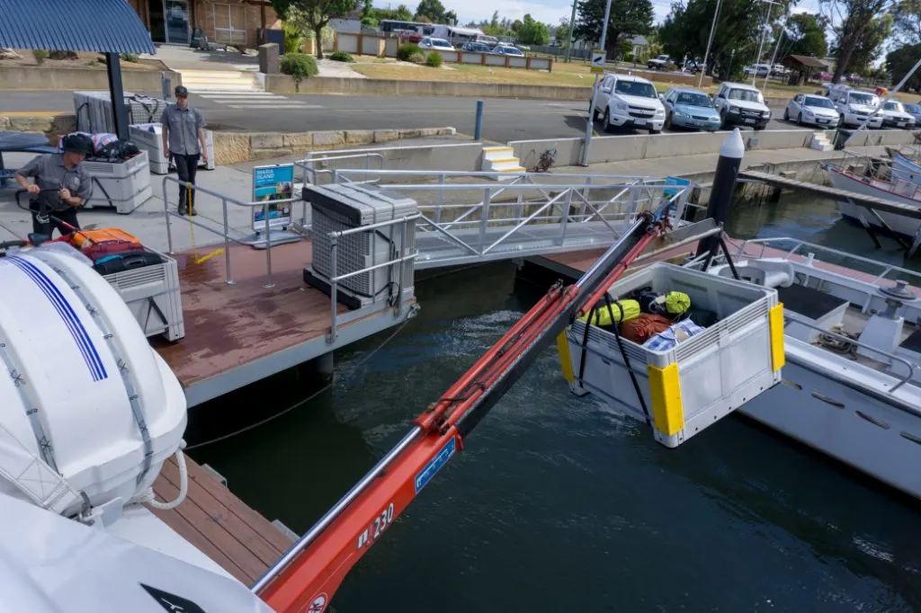 Loading the Maria Island Ferry